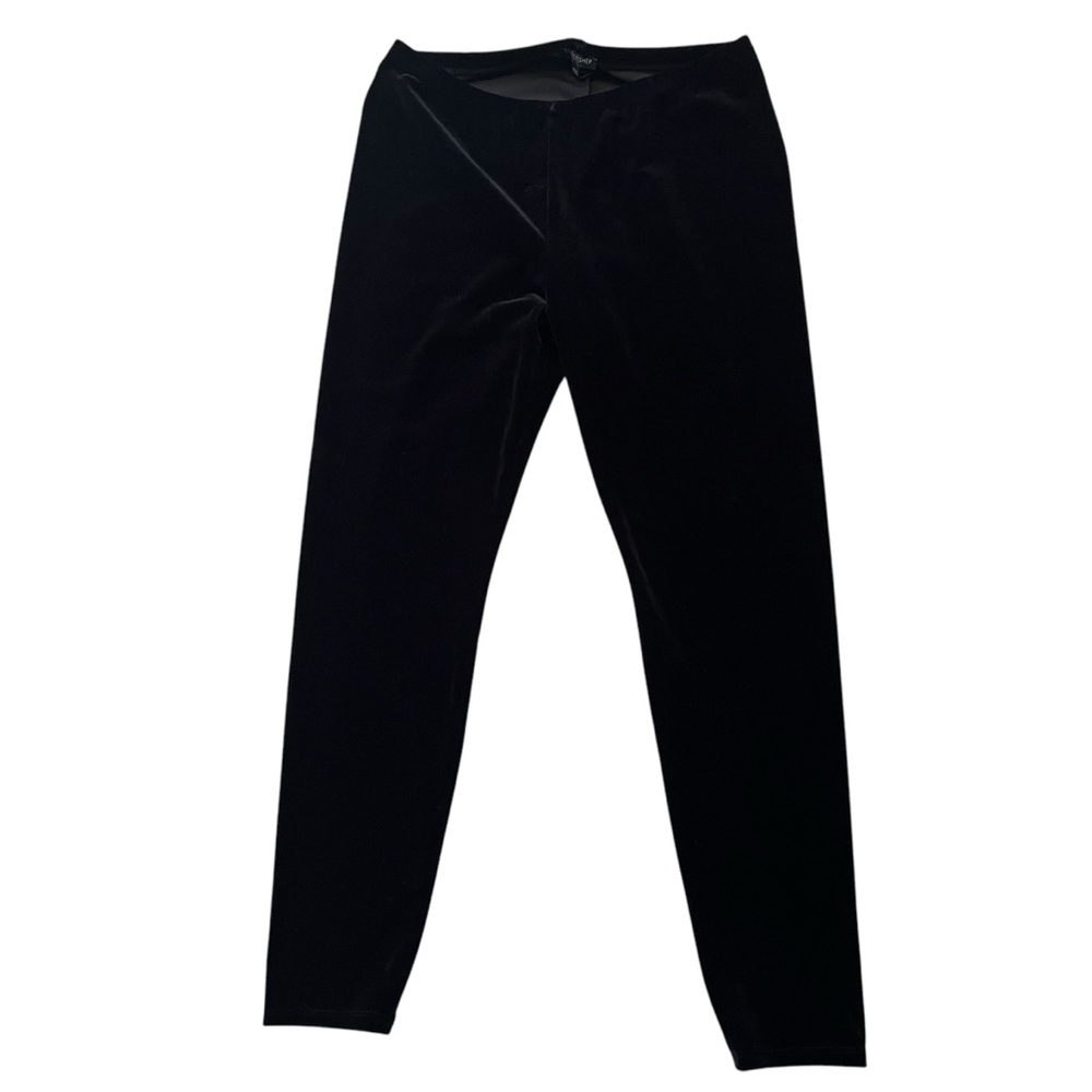 Eileen Fisher Black Stretch Velvet Knit Leggings MP - Picture 2 of 6